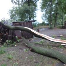 Vichřice s bleskovou povodní 1.7.2019