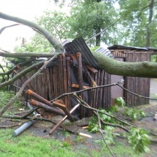 Vichřice s bleskovou povodní 1.7.2019